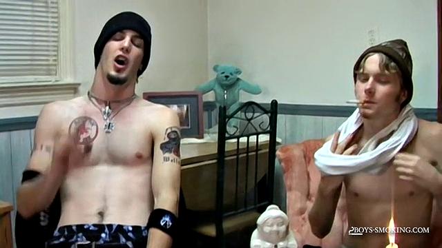 Smoking Contest Between Straight Guys!