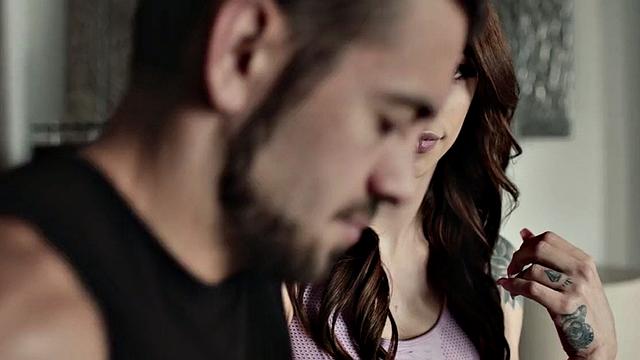 Busty TS babe barebacked in the ass by cocksucking lover