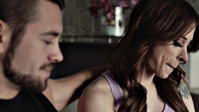 Busty TS babe barebacked in the ass by cocksucking lover