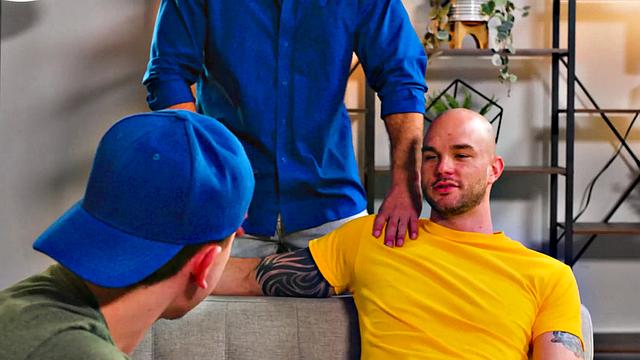 Hot Stepson Epic Train with Muscly Stepdaddy & His New Bf - NextDoorTaboo