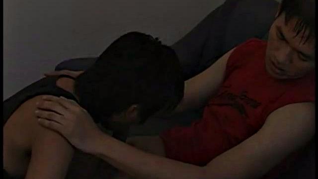 Skinny asian twunk drilled by lover