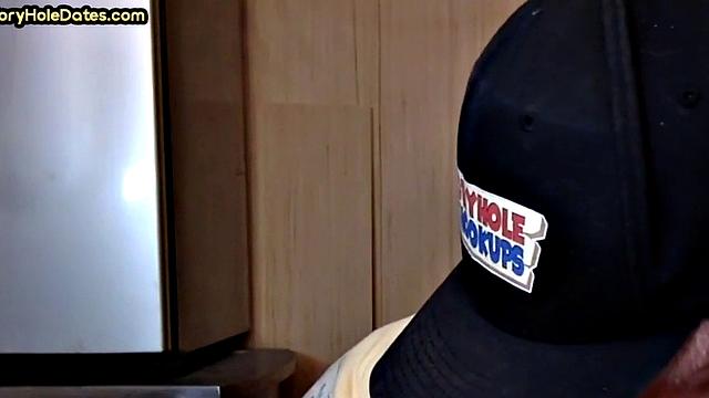 Mature gay cock-suckers spoil gloryhole dick close-up