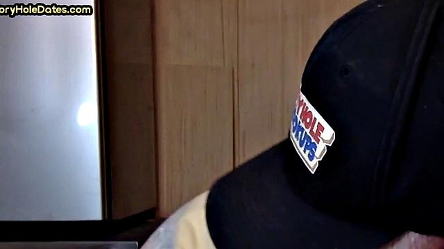 Mature gay cock-suckers spoil gloryhole dick close-up