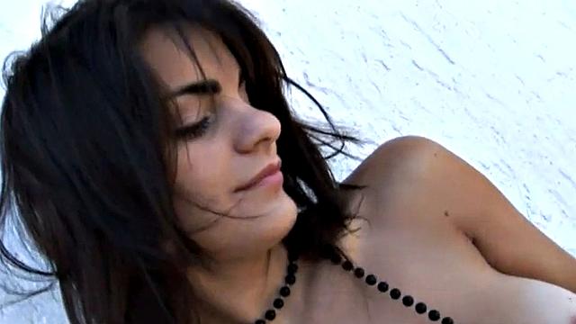 Teasing teen hottie stripping