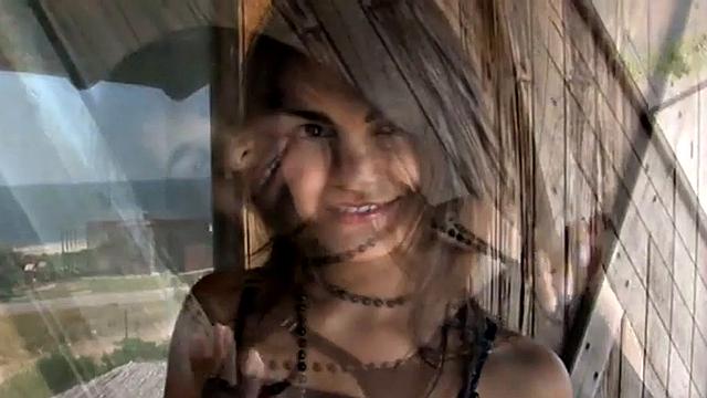 Teasing teen hottie stripping