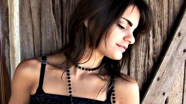 Teasing teen hottie stripping