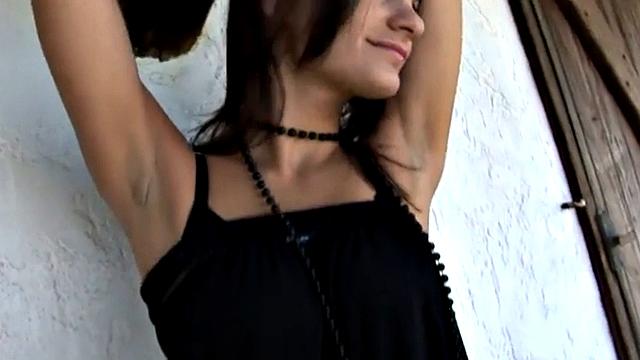 Teasing teen hottie stripping