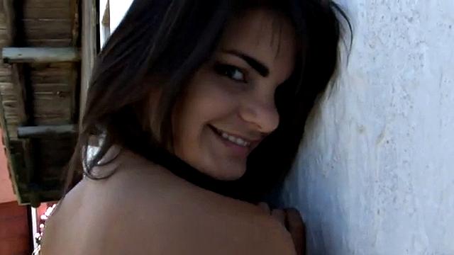 Teasing teen hottie stripping