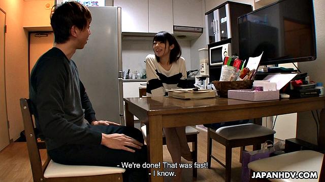 Spoiled teen Amina Kiuchi helps friend with homework