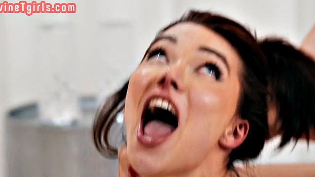 Big bootied TS anal pounded in yoga classes