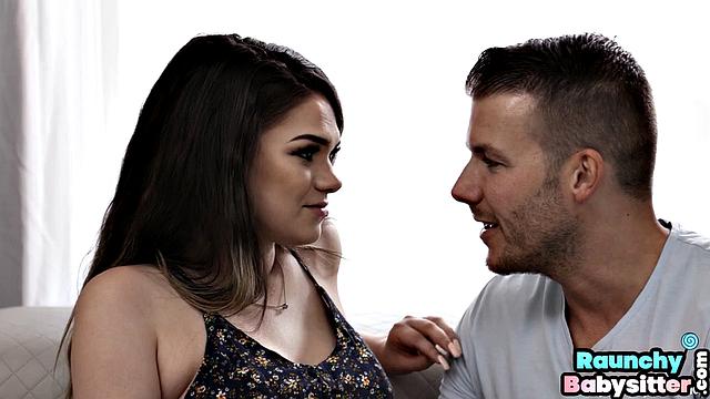 Petite nanny doggystyled by boss