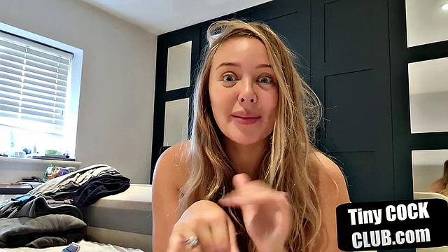 A curvy sph goddess humiliate her young micro penis loser on webcam