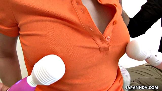 Beautiful Nana Kunimi gets nice peckers