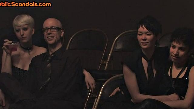 Amateur public bondage with sex swing for bitch