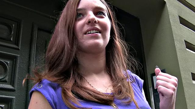 Is Shy's tight pussy pounded hard and she takes a facial in POV