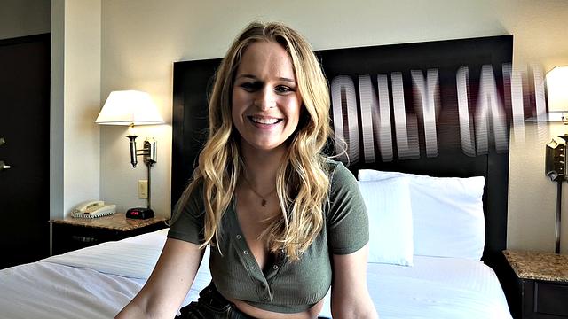 Brand NEW teen with a bush sucks a fat cock