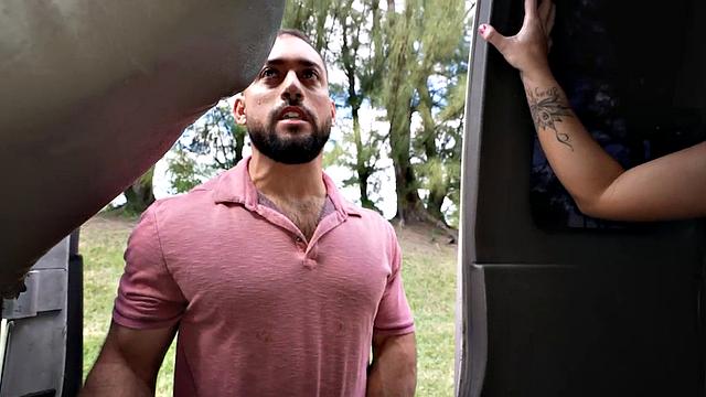 Fooled str8 jock barebacks guy in bus till cum in mouth