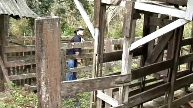 Maurico is busting his Latino ass trying to clean up the weeds behind the corral, and his hired hand Anthony seems to be missing. Maurico goes looking for him, and finds him in the barn jerking off to a magazine.