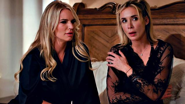 Sexy perverted MILF plays in threesome with bitches