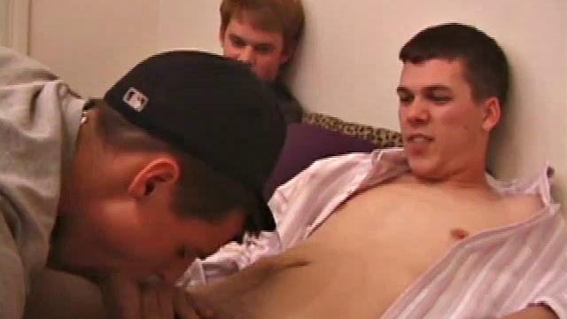 Blowing and Stroking Threesome