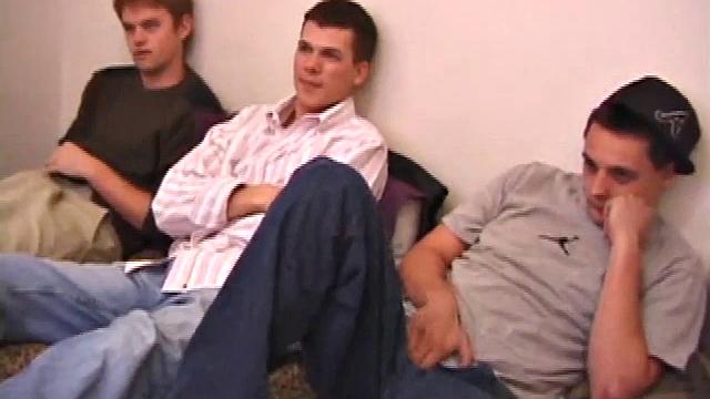 Blowing and Stroking Threesome