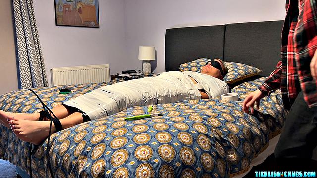 An American Tickler in London: Matt Gets Mummified by Chainsaw - Chainsaw & Matt