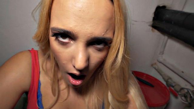 Public bae drilled from behind in wet pussy