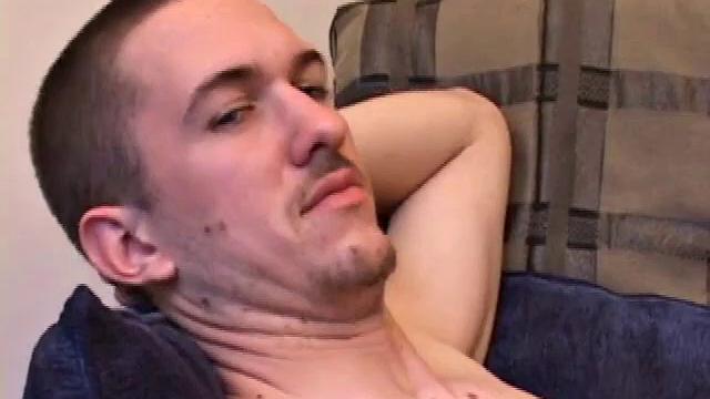 Kaos happens upon Casper, while he's beating off, and decides to join in. After watching what his buddy is doing, Kaos leans down and plants his face in Casper's lap, taking in every inch of his hard dick.