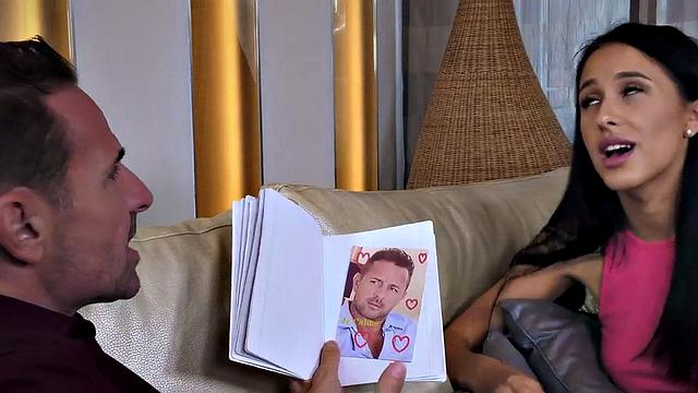 Old grandpa fucks petite slut in pussy after kissing