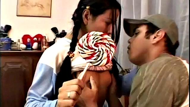 Dainty teen rammed hard in POV