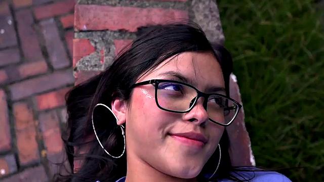 Petite Latina teen solo and naked