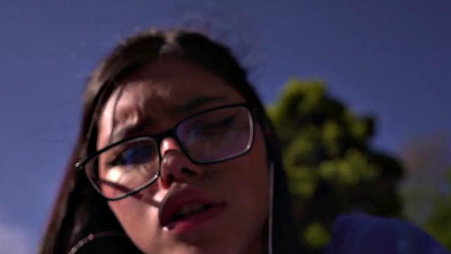 Petite Latina teen solo and naked