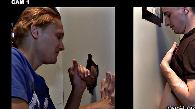 Caught in gay gloryhole