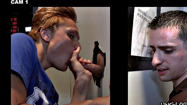 Caught in gay gloryhole