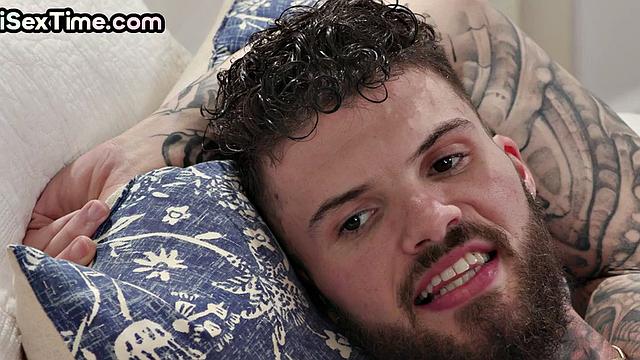 Big booty babe and her BF fuck car mechanic in threesome