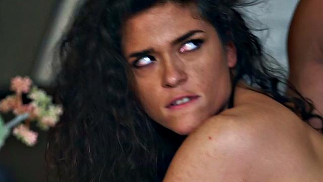 Bisex pierced bae in stockings smashed in 3some