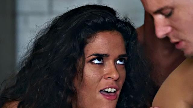 Bisex pierced bae in stockings smashed in 3some