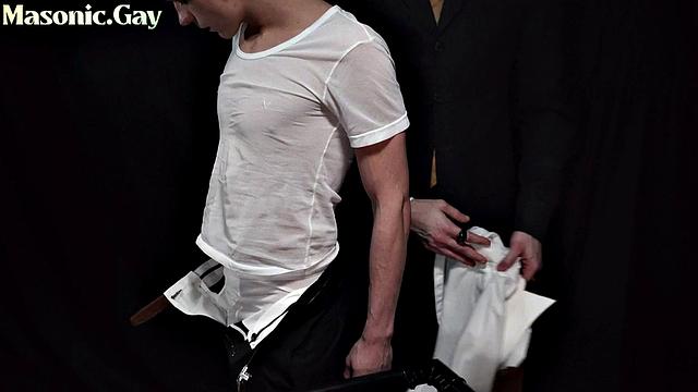 Cult leader bangs skinny lad