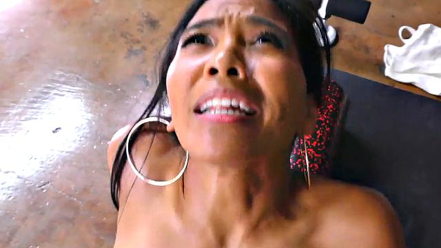 Flexible POV Asian babe rides white dick while talking dirty