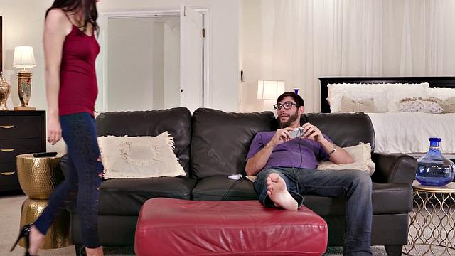 Redhead milf gets her vagina penetrated by horny husband