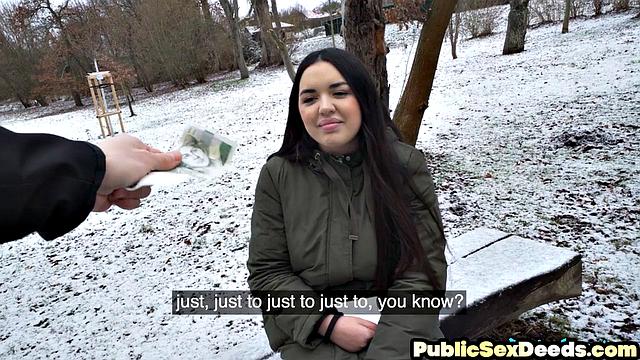 Cutie babe pussyfucked for cash