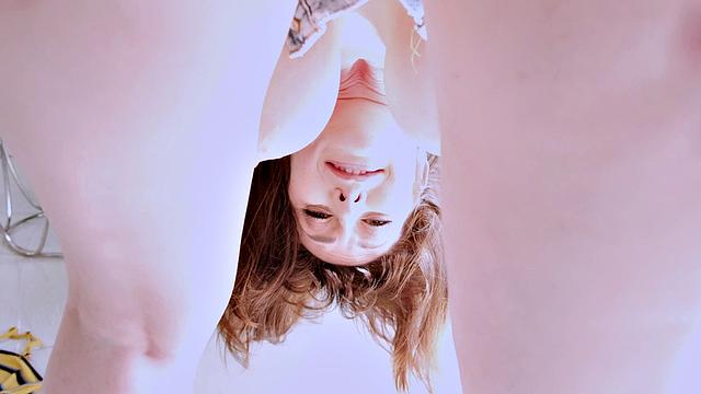 Melody is in her 40s and ready to show off her big tits poolside before a solo session.