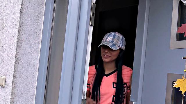 DEBT4k. Gal doesn't want loan shark to take car so she has sex with him