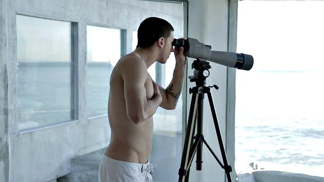 Sixpack jock teases body and jerks for cumshot