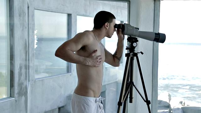 Sixpack jock teases body and jerks for cumshot