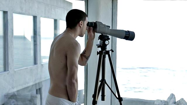 Sixpack jock teases body and jerks for cumshot