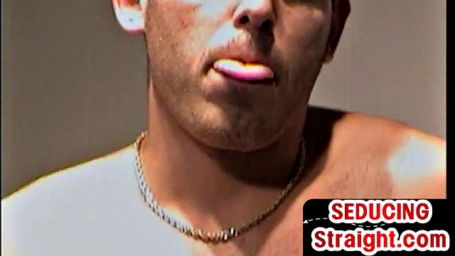 Solo str8 guy 1st time wanks in vintage gay porn