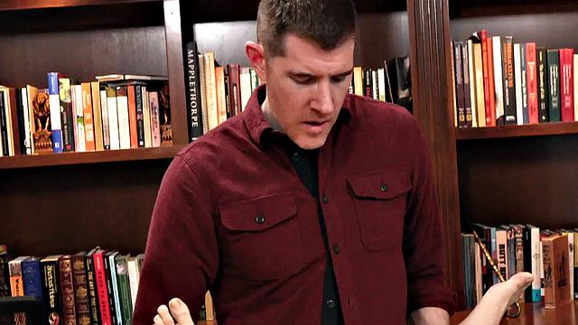 Petite twinks fucked by office DILF while being watched by voyeur