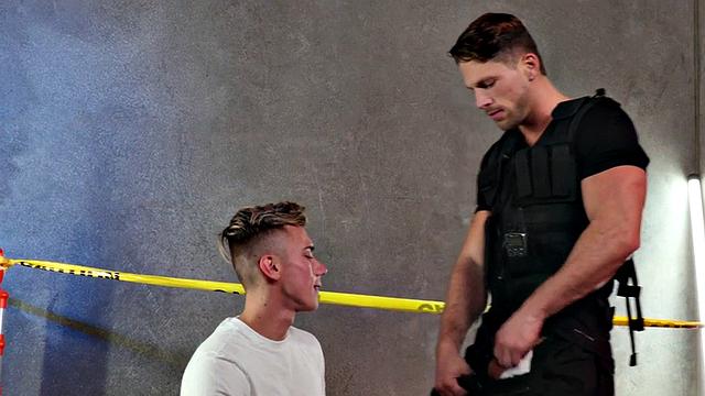 Police dominant jock breeding twinks in action