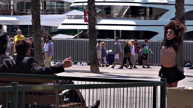 Humiliated European public nudity and kinky spanking